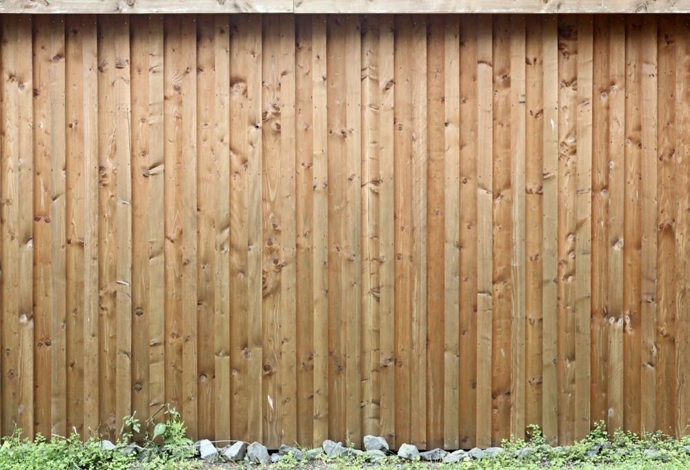 A wooden garden fence