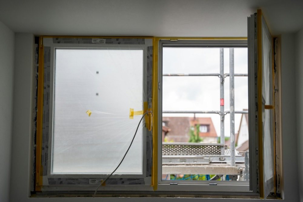 A new window being fitted