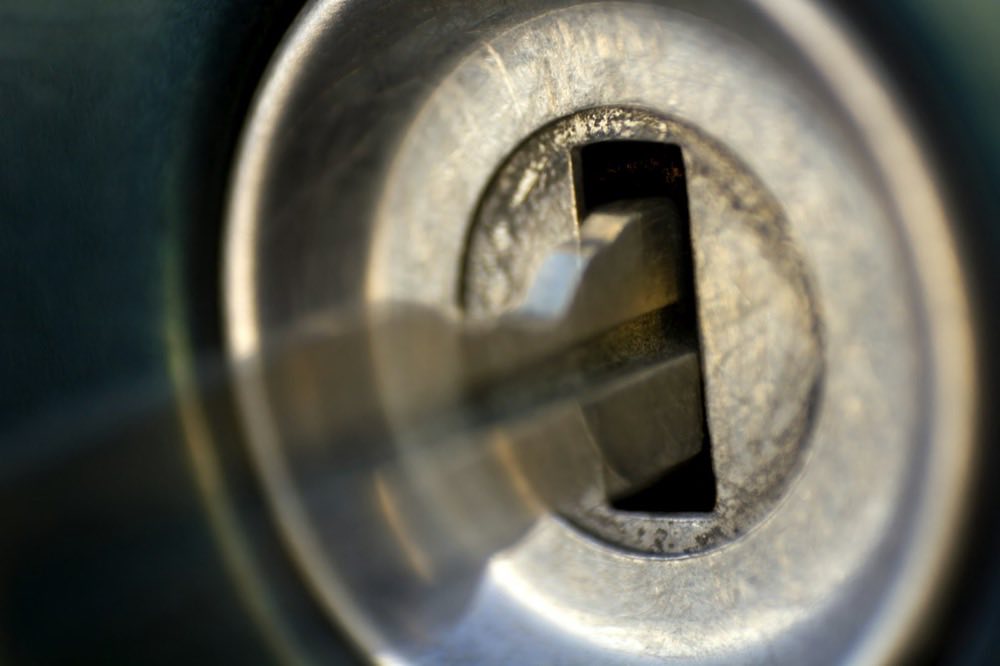 A key in a lock