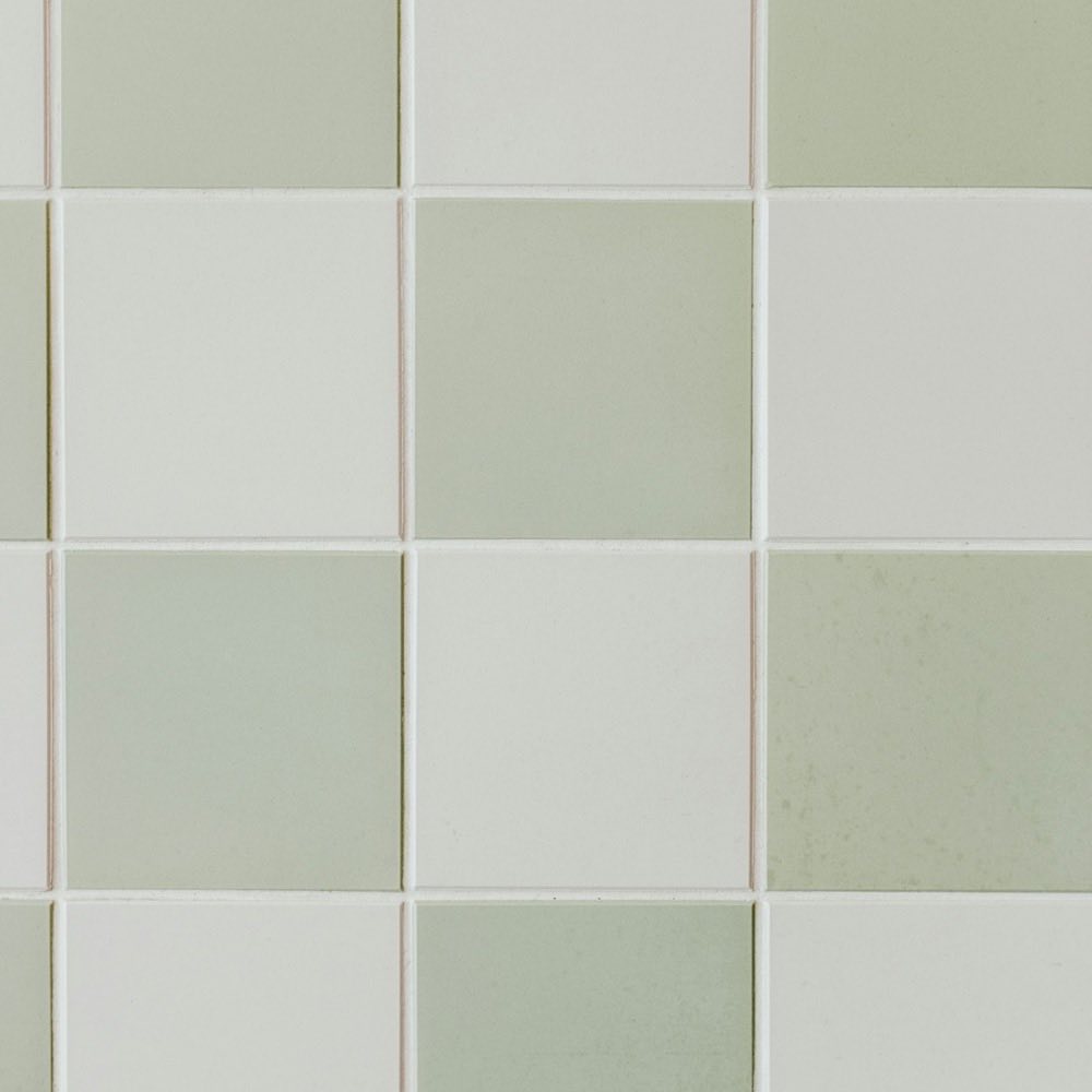 A wall of square tiles